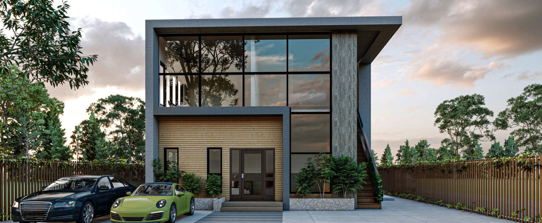 Front View 6-Unit Multi-Family